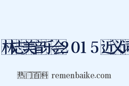 林志美音乐会2015近义词是什么意思的图片